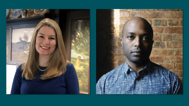 side-by-side photos of Rebekah Beaulieu and Evans Richardson IV